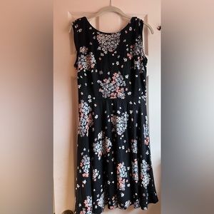 Loft sleeveless dress with v back